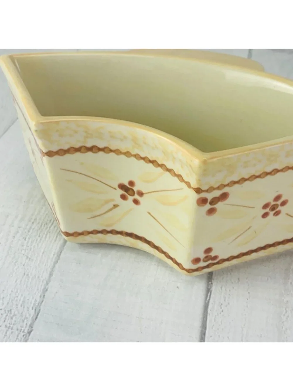 Temptation By Tara OLD WORLD YELLOW 18 Ounce Side Tab Section For Lazy Susan